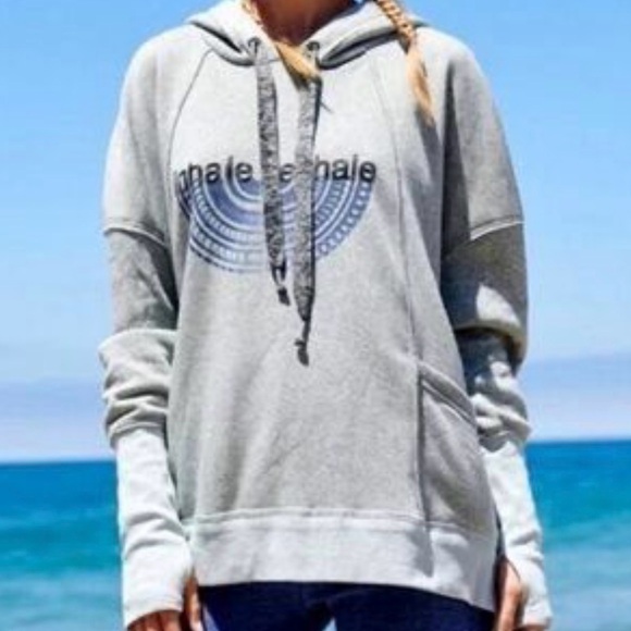 free people movement Tops - FREE PEOPLE Movement Medium Inhale Exhale Gray Women's Hoodie